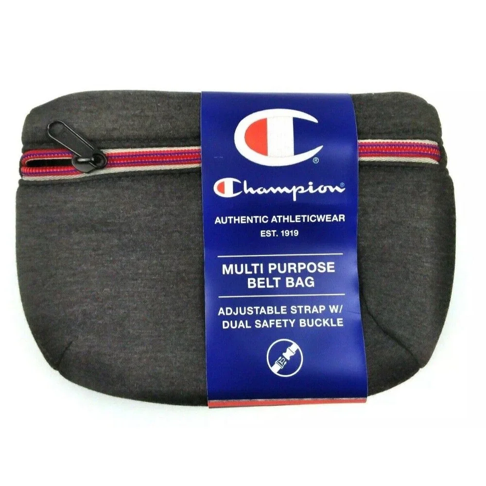 Champion Multi Purpose Belt Bag Adjustable Strap Safety Buckle Grey . NEW